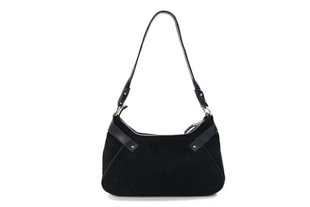 Salvatore Ferragamo Bag Shoulder Black Leather Salvatore Hobo Gancini Black